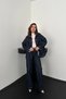 Women's Cotton Denim Shirt and Pants Set with Blue Stones