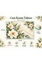 White Floral Print Tempered Glass Cutting Board, 35x25 cm, 4 mm - 4