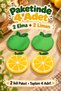Set of 4 Apple and Lemon-Patterned Coasters, 10 cm, for Coffee and Tea Cups—Colorful Tableware Accessories - 2