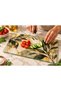 Olive Leaf Botanical Pattern Tempered Glass Cutting Board, 35x25 cm, 6 mm - 3