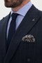 Striped Slim Fit Wide-Collar Double-Breasted Wool Men's Suit, Navy Blue - 45492.26K - 2