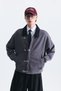 Sweatshirt with Metal-Embellished Button Closure - 3