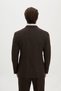 Striped Slim Fit Wrap Neckline Double-Breasted Wool Men’s Suit, Brown - 45492.26K - 4
