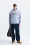 Embroidered Oversized Hooded Sweatshirt - 2