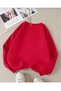 unisex red crew neck sweatshirt - 2