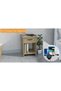Mahmayi Modern Night Stand Table, Side Table with Attached BS02 Desktop Socket USB A/C Port Single Drawer Storage and Open Storage Shelves, Side Table For Living Room, Bedroom - Grey Bardilano Oak - 4