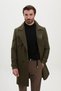 Straight Slim Fit Wide-Collar Double-Breasted Belted Wool Men’s Cashmere Melton Coat, Brown - 21347.26K - 5