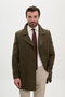 Straight Slim Fit Wide-Wrap Neckline Double-Breasted Wool Men’s Melton Coat, Brown - 21348.26K - 4