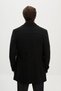 Straight Slim Fit Wide-Collar Double-Breasted Wool Men’s Melton Coat, Black - 21348.26K - 4