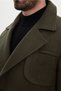 Straight Slim Fit Wide-Collar Double-Breasted Belted Wool Men’s Cashmere Melton Coat, Brown - 21347.26K - 3