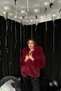 Women's Burgundy Faux Fur Coat - 2