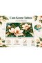 Emerald Magnolia Floral Print Tempered Glass Cutting Board, 35x25 cm, 6 mm - 4