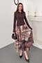 Women's Brown Stretch Fabric Asymmetrical-Cut Jumpsuit