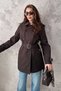 Women's Brown Tonaton Button-Front Trench Coat - 3