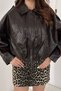 Women's Brown Leather Jacket with a Wrinkled Effect - 4