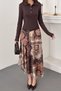 Women's Brown Stretch Fabric Asymmetrical-Cut Jumpsuit - 4