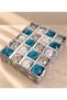 20 Christmas Tree Ornaments – Blue, White, and Silver Patterned, Tree Decorations and Christmas Ornaments - 2