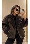 Women's Dark Brown Fur-Lined Oversized ZsRa Coat - 2
