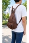 Genuine Leather Unisex Bodybag, Body and Backpack, 3 Different Uses, Special Production, Real Leather - 2