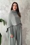 Women's Khaki Cape Top and Bottom Lyocell Two-Piece Set - 3