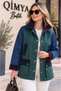 CONCEPT Women's Velvet-Lined Collar & Cuffs, COLORFUL Fabric, Premium Basic, Medium Size COAT-JACKET - 5