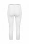 Set of 3 White Women's Modal-Elastane Cotton Below-the-Knee Short Capri Leggings - Comes with a Free Gingham Band - 8