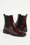 Burgundy Patent Leather Women's Elastic-Side Boots—Genuine Patent Leather, Women's, Elastic Sides, Pointed or Square Toe, Lightweight Sole, Stylish, New Season Boots & Booties - 6