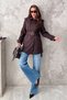 Women's Brown Tonaton Button-Front Trench Coat
