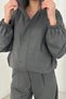 Women's Gray-Lined Viscose Blend Rhinestone Two-Piece Set - 4