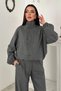 Women's Gray-Lined Viscose Blend Rhinestone Two-Piece Set - 3