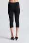 Set of 3 Women's Modal-Elastane Cotton Below-the-Knee Short Capri Leggings - Comes with a Free Gingham Band - 7