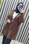 Women's Plus-Size Bearded Yumoş Cardigan with Pockets, French-Style - 7