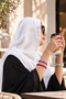 Elegant Black Lace Trim Hijab for Women | Modest Everyday Headscarf