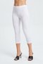 Set of 3 Women's Modal-Elastane Cotton Below-the-Knee Short Capri Leggings - Comes with a Free Gingham Band - 4