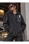 Unisex Oversized Hooded Cardigan with Front and Back Prints and a Zipper—DEFTONES SNAKE - 2