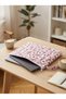 Handmade Zipper Pouch with Pink Violet Pattern for a Tablet Case - 2