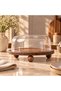 Large Round Wooden Stand with Base, Cake Display Dome and Serving Tray, Natural Wood, 31 cm - 3