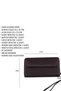 Genuine Leather Clutch Bag, Clutch, or Wallet with Magnetic Closure, Zipper, and Phone Slot—Brown - 7