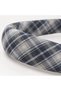 Women's and Children's Padded, Thick Plaid Headband – Wide Hair Accessory Covered in Blue-Gray Fabric - 3