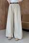 Pleated Belted Pants in Stone