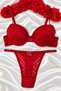 Wired Lingerie Set, Red - 3