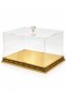 Transparent Plexiglass Dowry Chest, 40x30x24 cm, with Gold Embroidery—Engagement, Wedding, and Bride & Groom Gift Box, Includes a Prayer Counter and Prayer Beads - 4