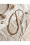 Women's Necklace with a Steel Tip and a Unique Design Featuring Natural Tibetan Agate and Hematite Stones - 2