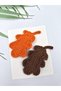 Fall Oak Leaf Snap Button Set—Orange & Brown Maple / Oak Leaf-Shaped Hair Clips for Kids and Women (Set of 2) Hand-Knitted Fall-Themed Accessories - 4