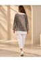 - Italian Leopard Print Tank Top Blouse with Sleeves - 4