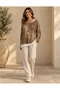 - Italian Leopard Print Tank Top Blouse with Sleeves - 3