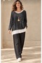 - Italian Leopard Print Tank Top Blouse with Sleeves - 2