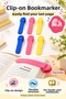 Set of 6 Clip-On Bookmarks, Flexible Page Markers, Colorful Bookmarks for Books and Notebooks