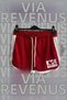 Kickboxing Printed Women's Sports Running and Fitness Shorts with Strips on the Sides Piped Detail