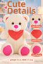 35 cm Plush Bear with Scarf – Cute Polka-Dot Toy – 1 Piece - 2